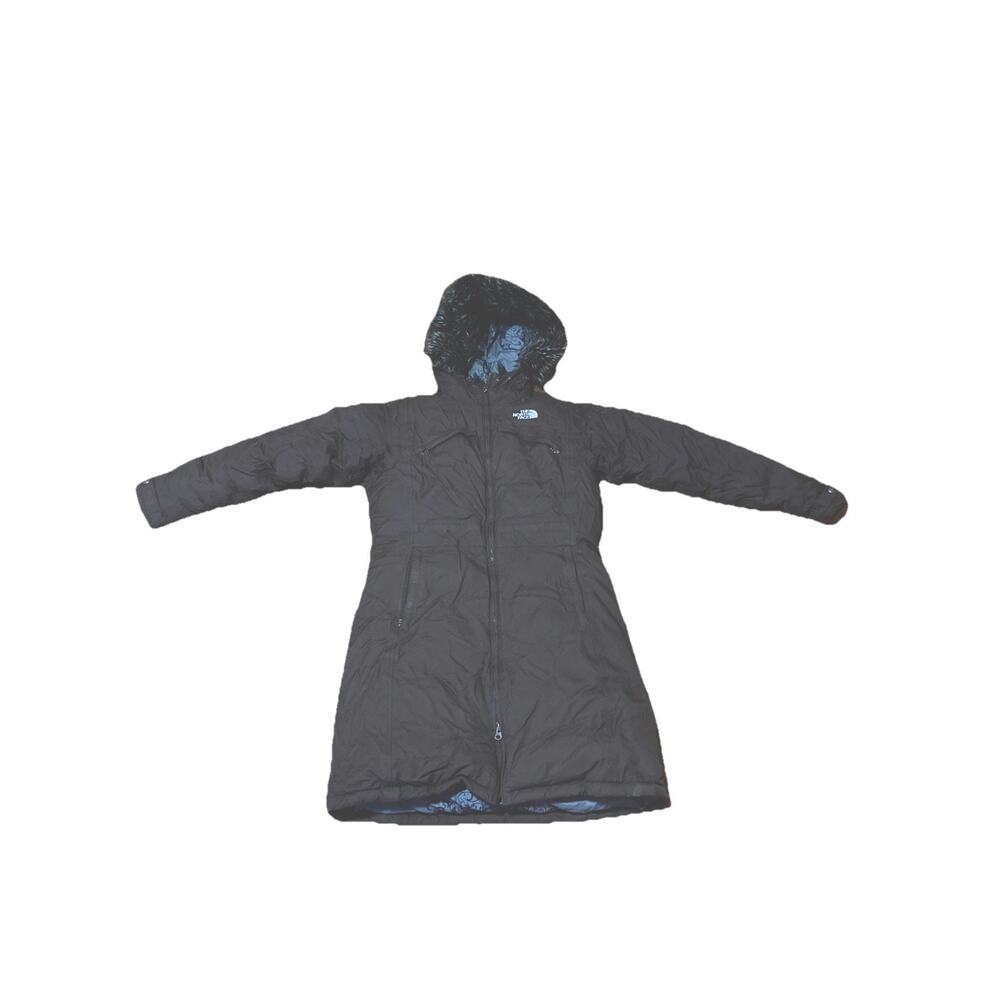 The North Face Women’s Sz M HyVent Goose Down Parka Jacket Brown Faux Fur Hood